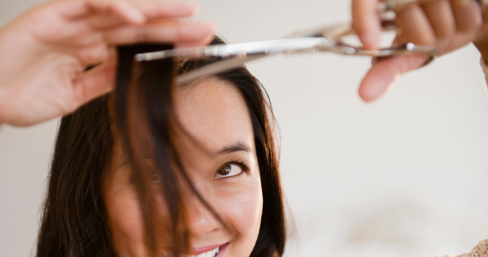 getting a haircut